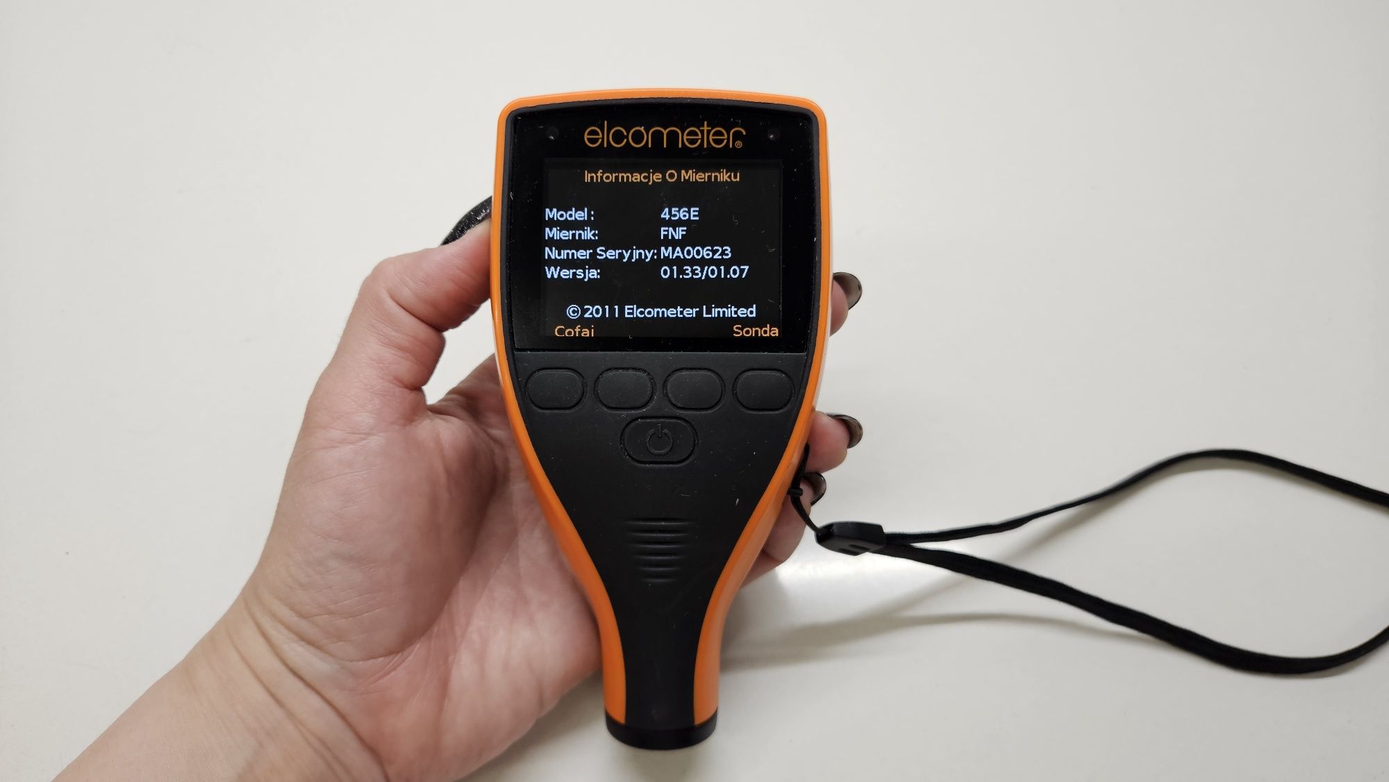 Miernik grubości powłok  lakieru sonda Elcometer 456E folie i płytki