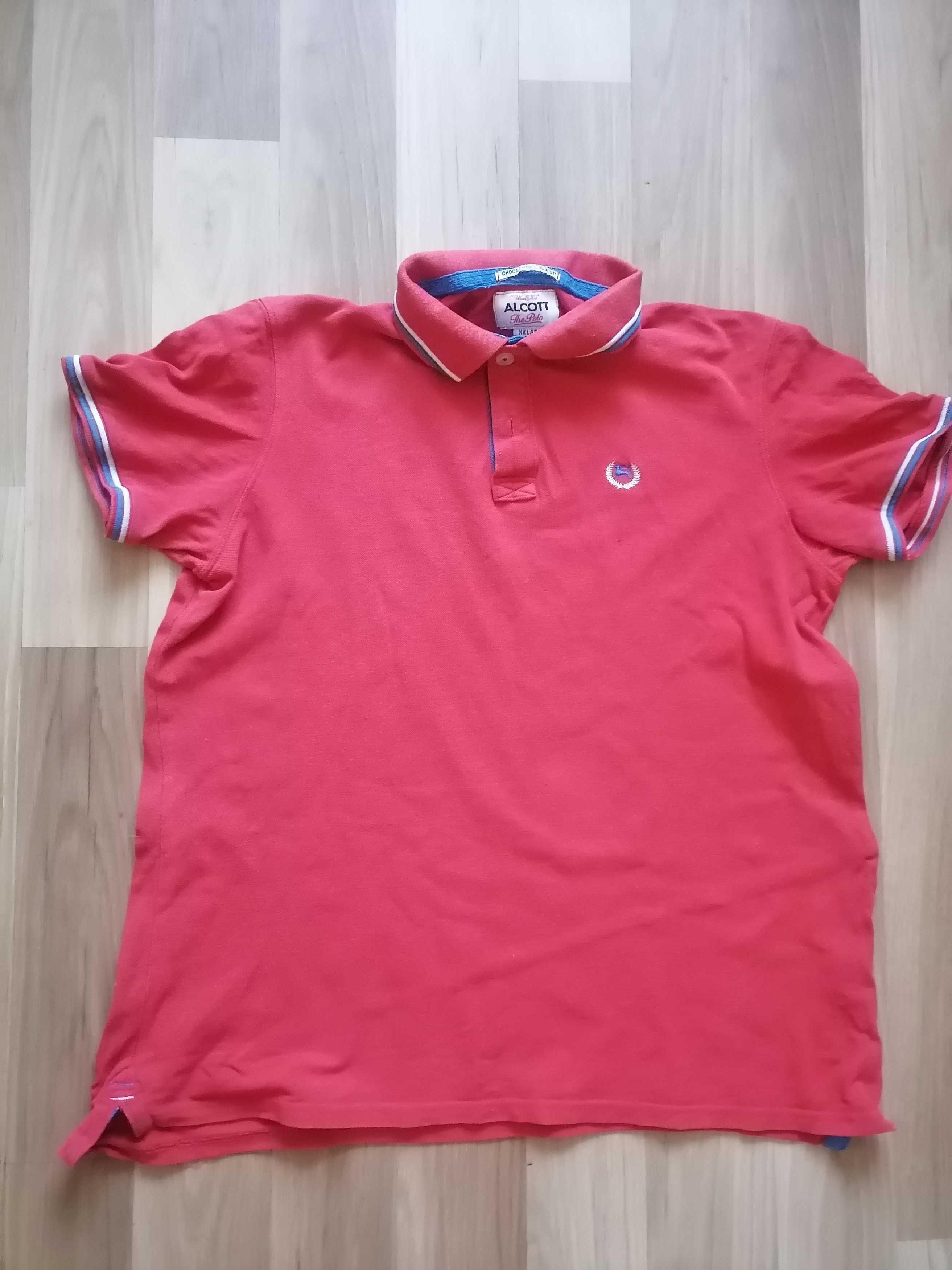 Czerwona koszulka polo xxl