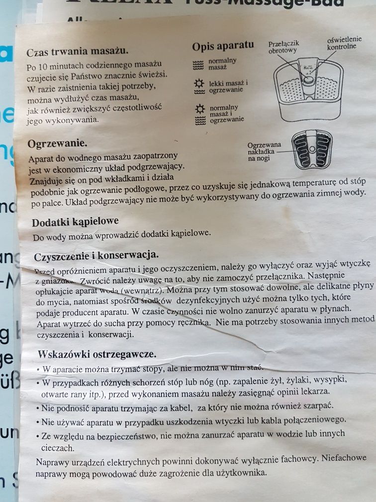 Miska masażer do stóp