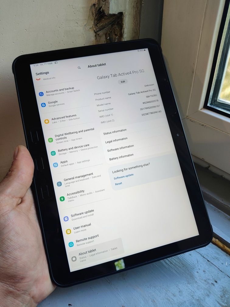 Samsung galaxy tab active pro 4 t638u 4/64gb 5g 2sim защита