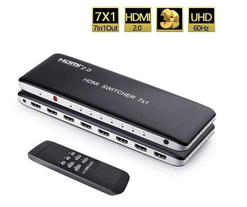 HDMI Switch / Splitter 4K 7 portas