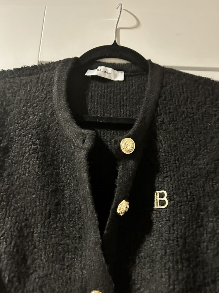 Czarny sweterek Balmain r. Uni