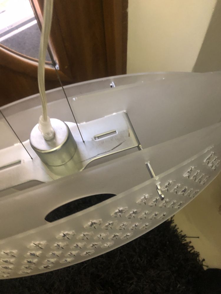 Lampa duża z kryształkami