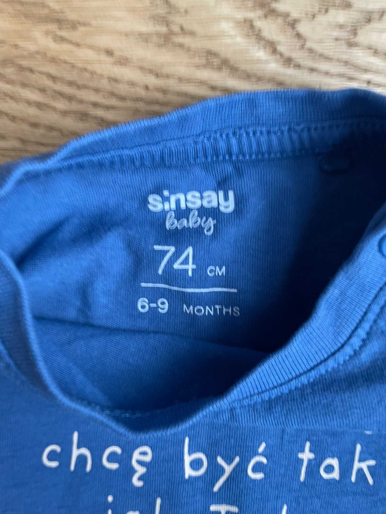 2-pack T-shirty niemowlęce Sinsay (błękitno-niebieskie, 74 cm)