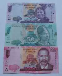 Banknoty MALAWI - Z PACZKI BANKOWEJ - Zestaw Kolekcjonerski