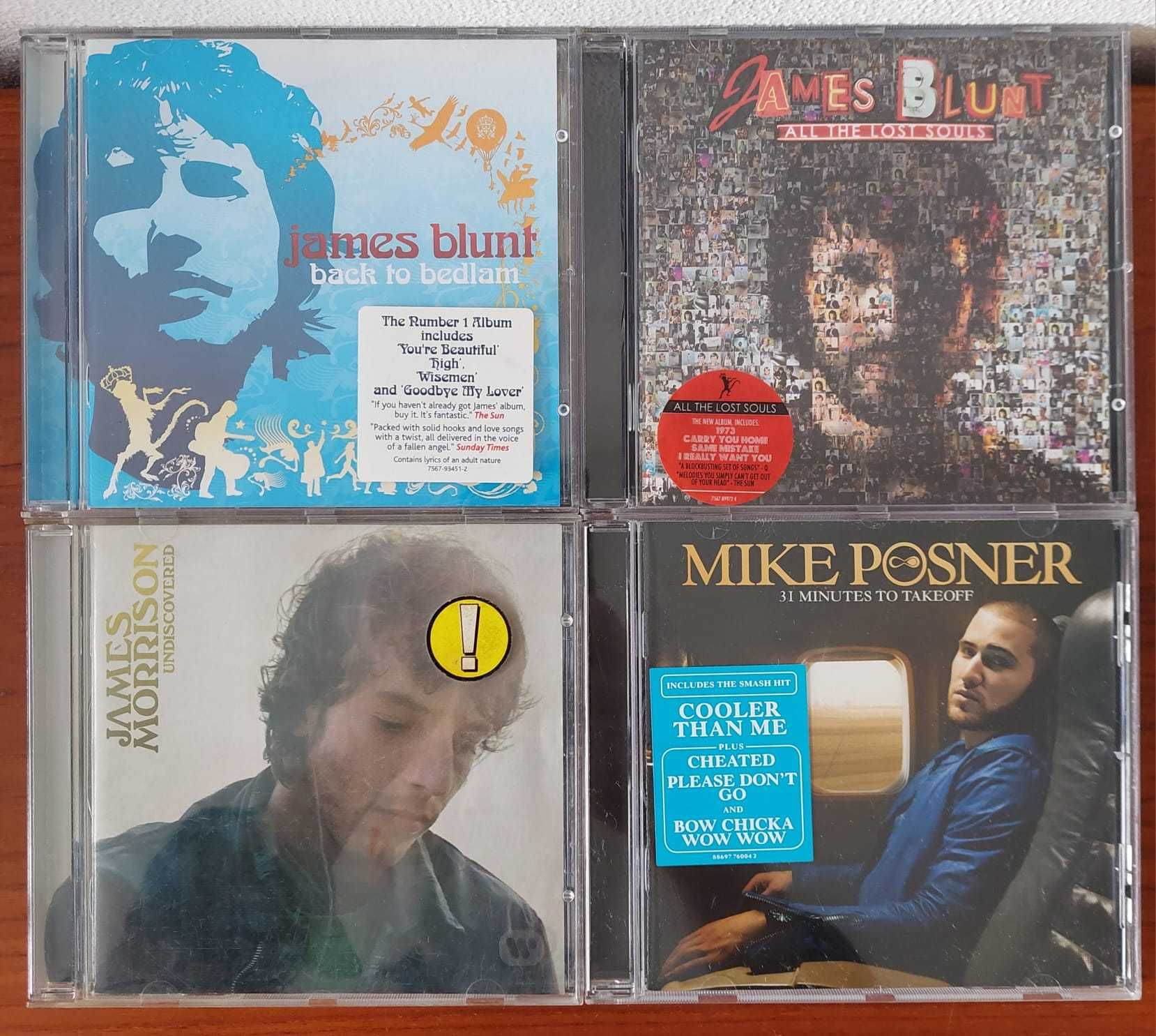 Lote 4x CD's James Blunt James Morrison Mike Posner