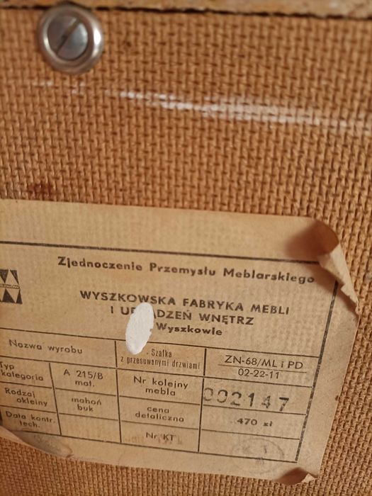 Kultowy Regał PRL - WYSZKÓW 1973 rok -  do renowacji!