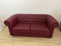 Sofa vintage krwista czerwien