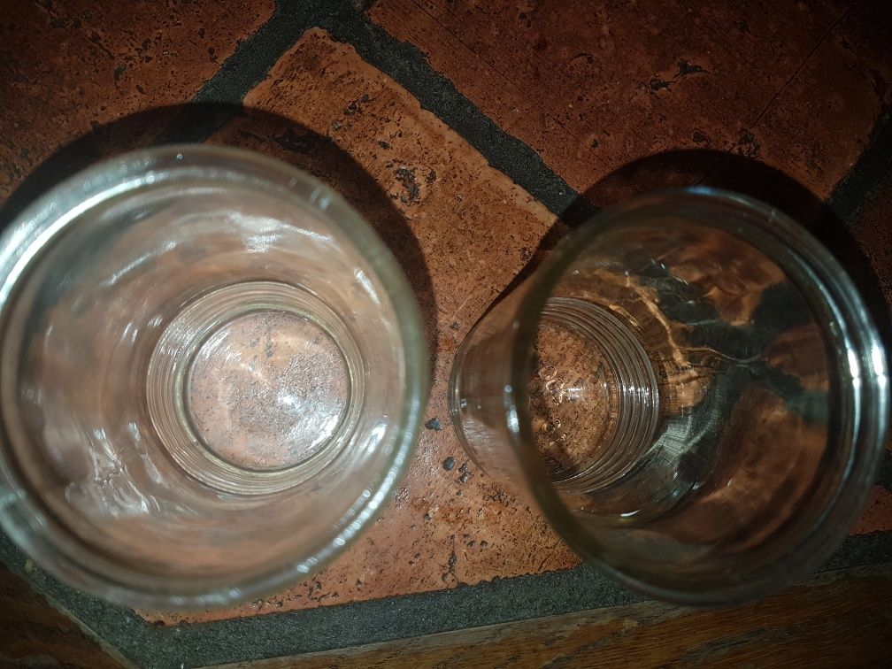 Komplet dwóch szklanek PRL pierścienie