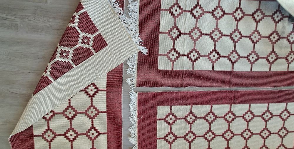 Set 3 tapetes double face 67x130cm