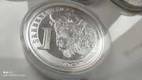 Medal numizmat srebrny Żubr 2012 ag srebro 999