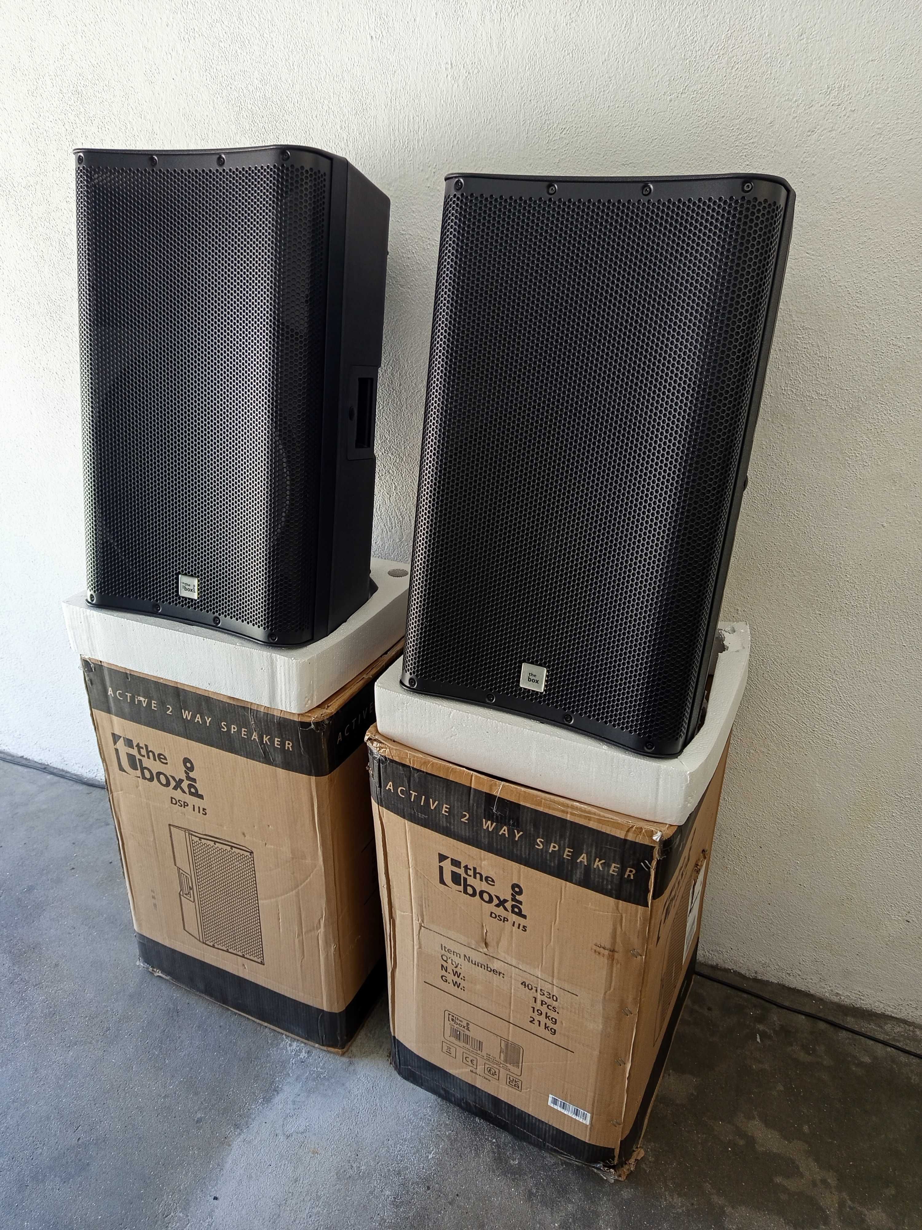 Colunas the box pro DSP 15 1400W Amplificadas Novas