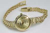 Prześliczny 14K złoty damski zegarek Geneve lw102 B