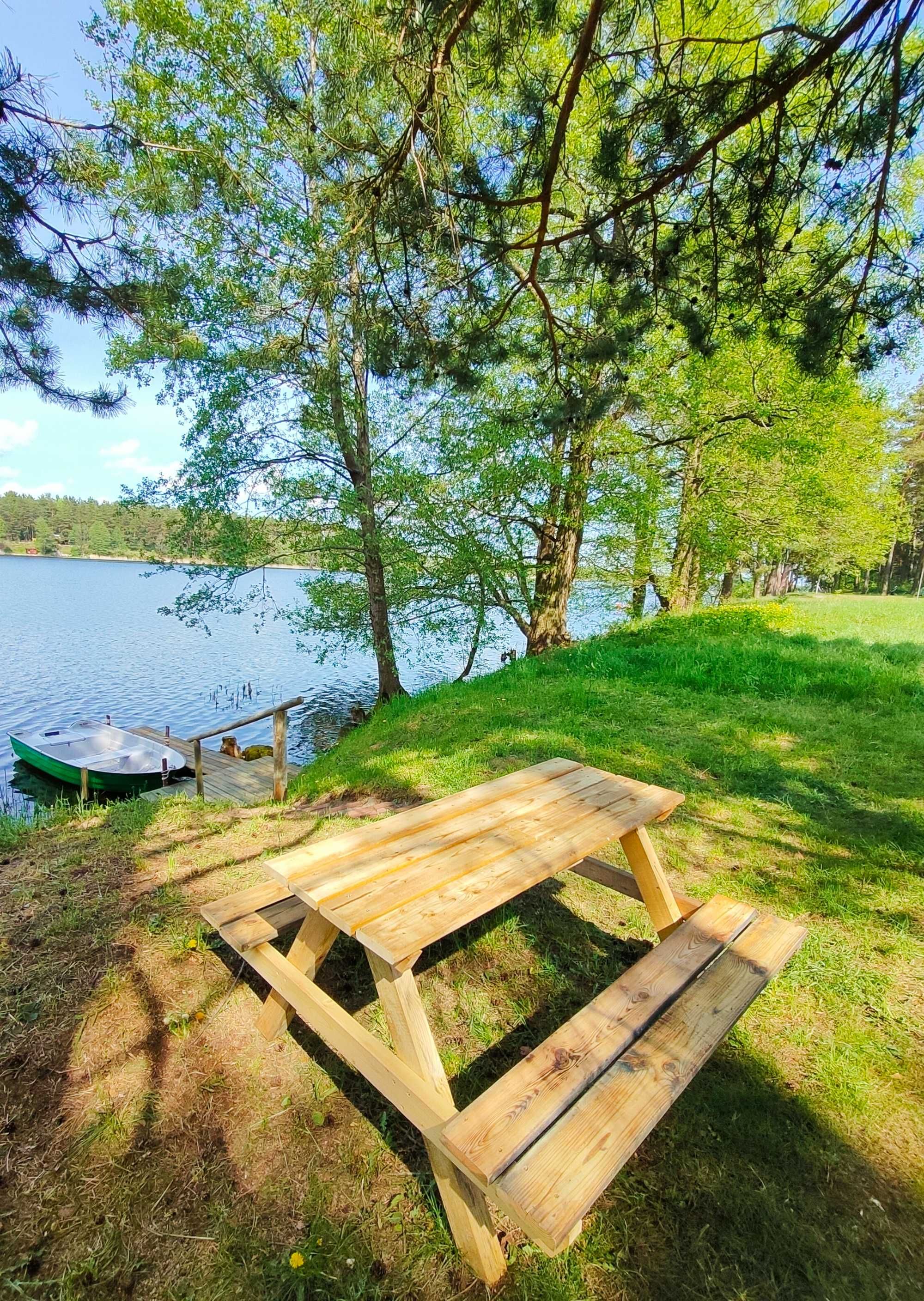 Mazury dom z balią i łódka jezioro Sunowo blisko Ełk- Bartosze