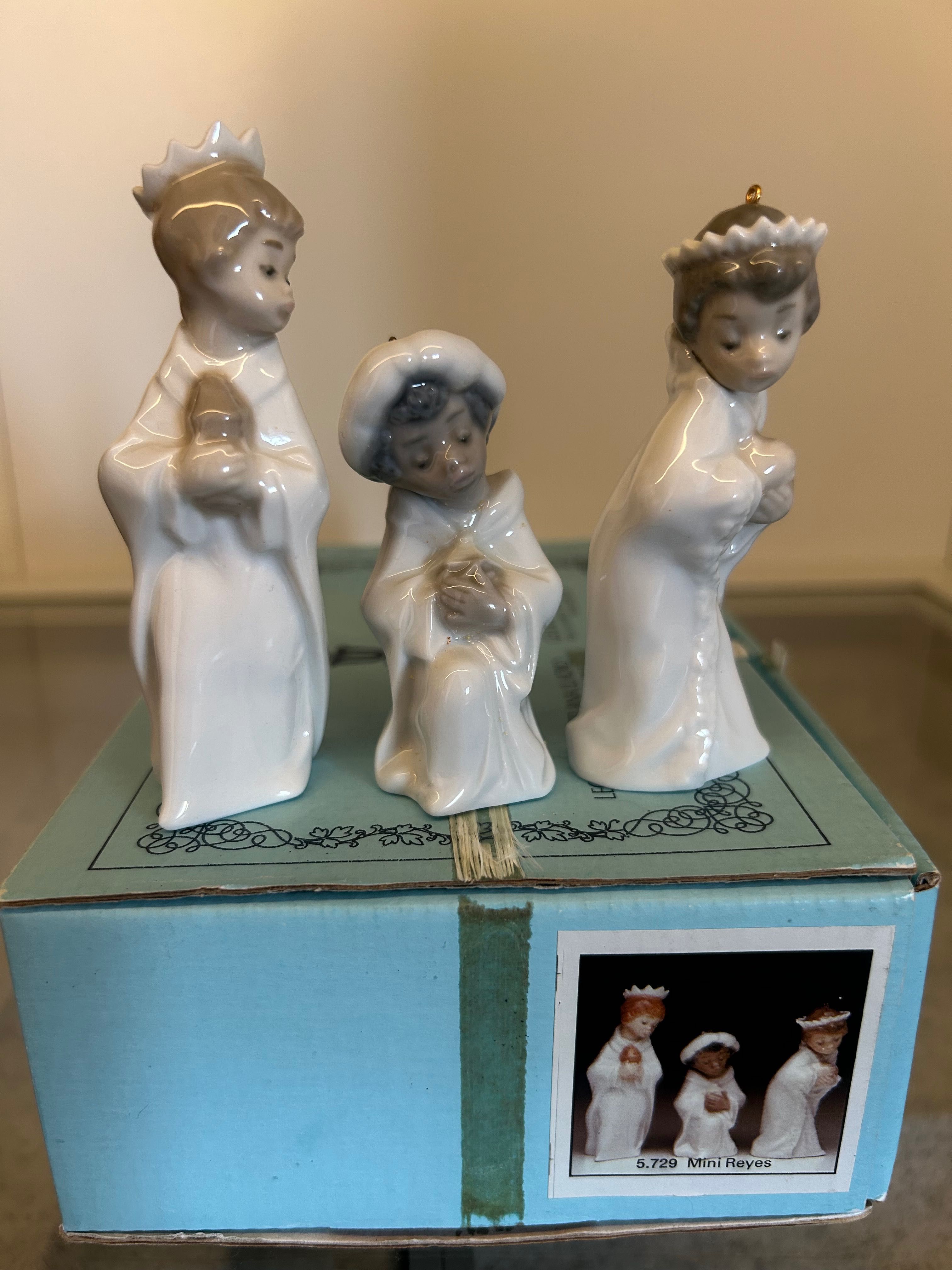 Lladró “Mini Reyes 5729” enfeites árvore de Natal