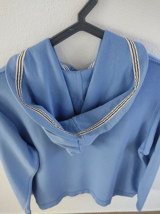 Sweatshirt com carapuço azul claro, rapaz 11-12 anos