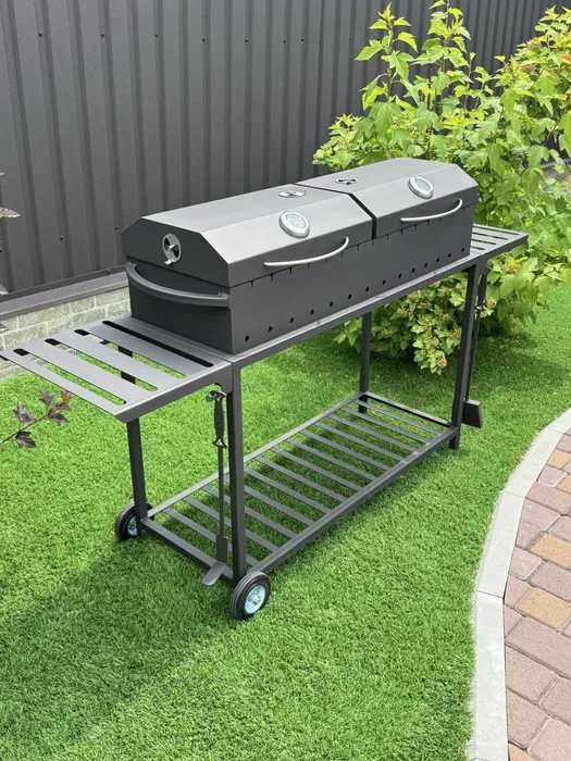 мангал гриль барбекю стаціонарний мангал на колесах  вугільний гріль