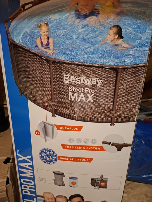 Basen stelażowy okrągły RATTAN 366 x 100 cm BESTWAY