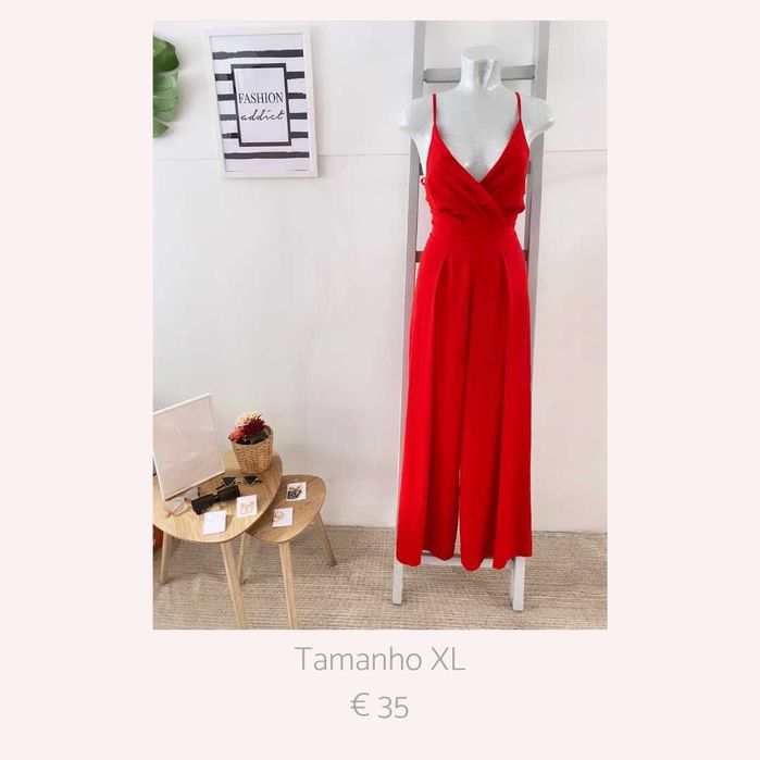 Jumpsuit Calça Branco Variado