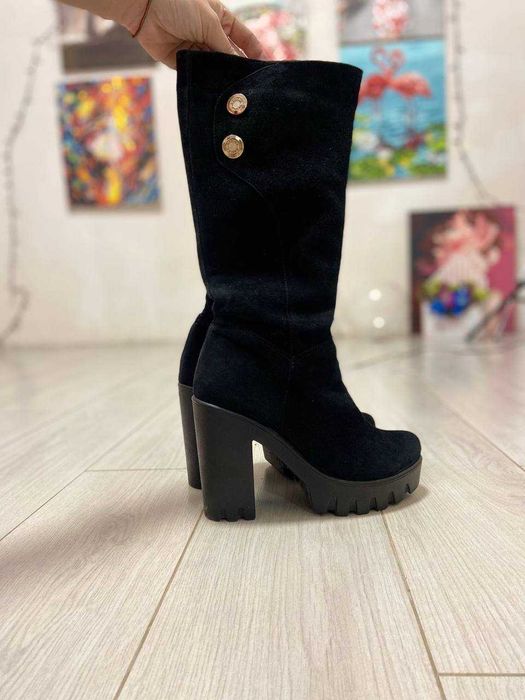 Замшеві сапоги, 38розмір