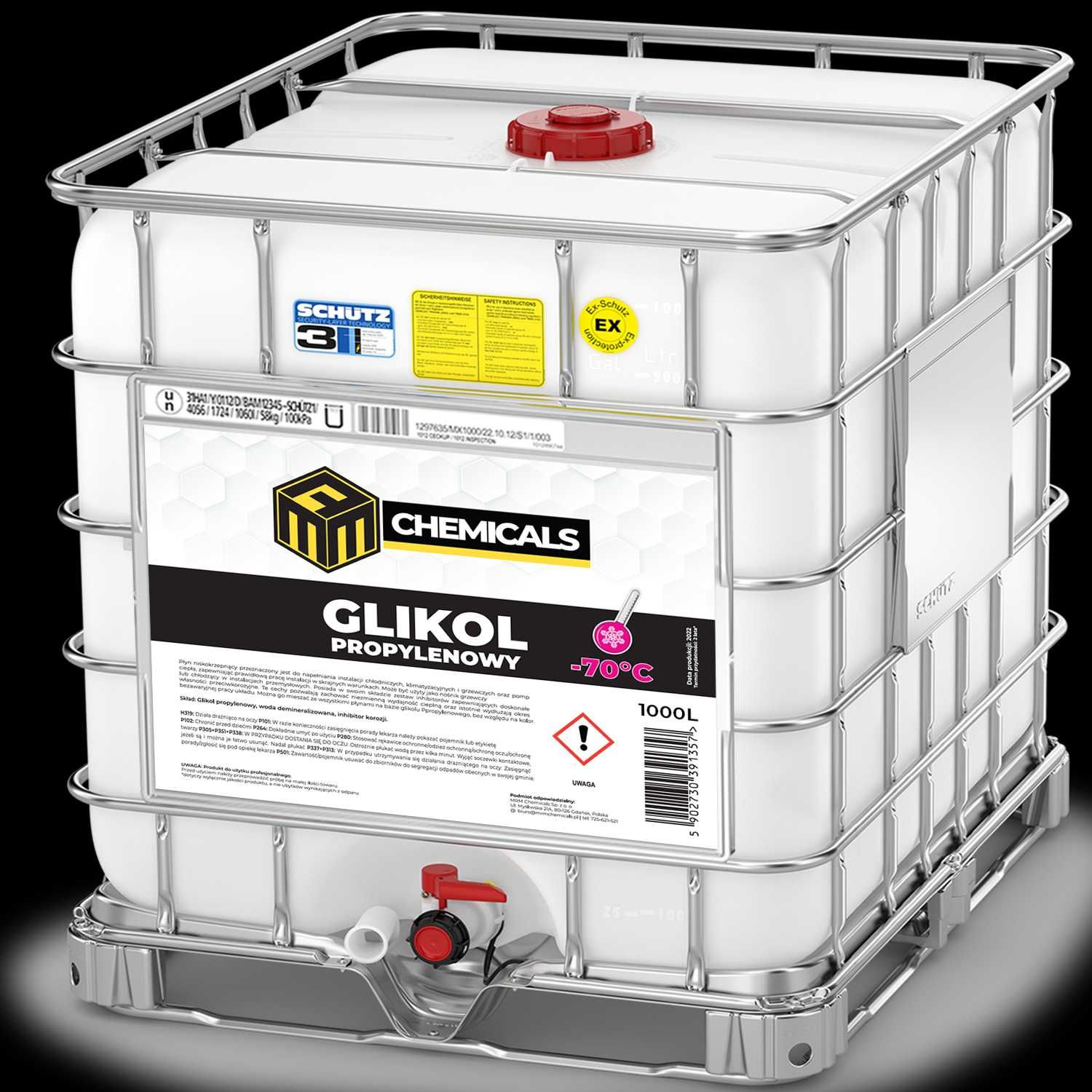 koncentrat glikol PROPYLENOWY solarny -70°C MAUZER 1000 L cena netto