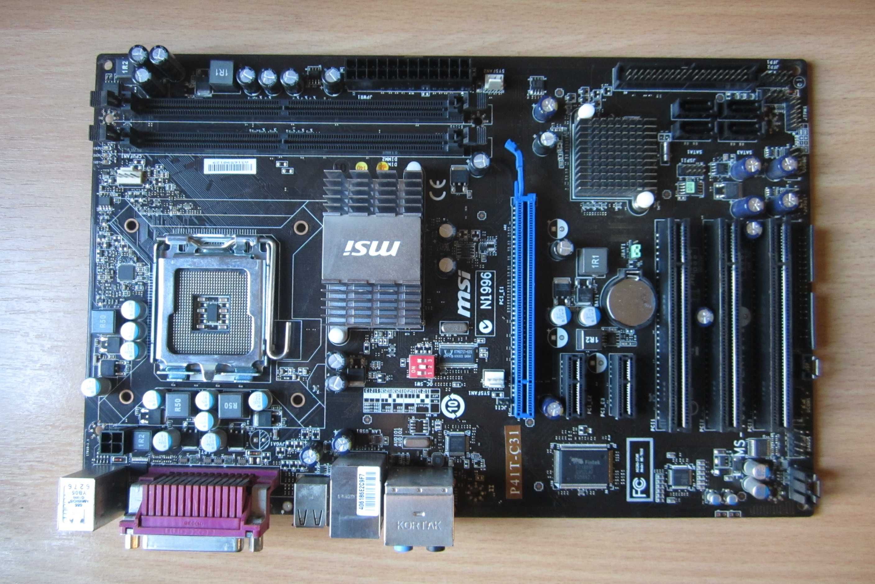 Материнская плата MSI P41T-C31 (Socket 775, G41, PCI-Ex16, SATA)