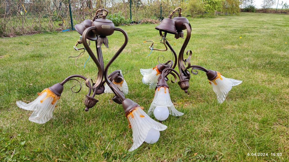 Lampa /y do salonu klosz kwiaty 2 szt