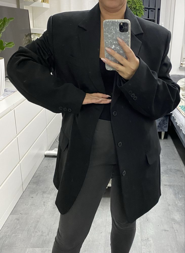 Czarna marynarka oversize xl-xxxl przeskalowana męska