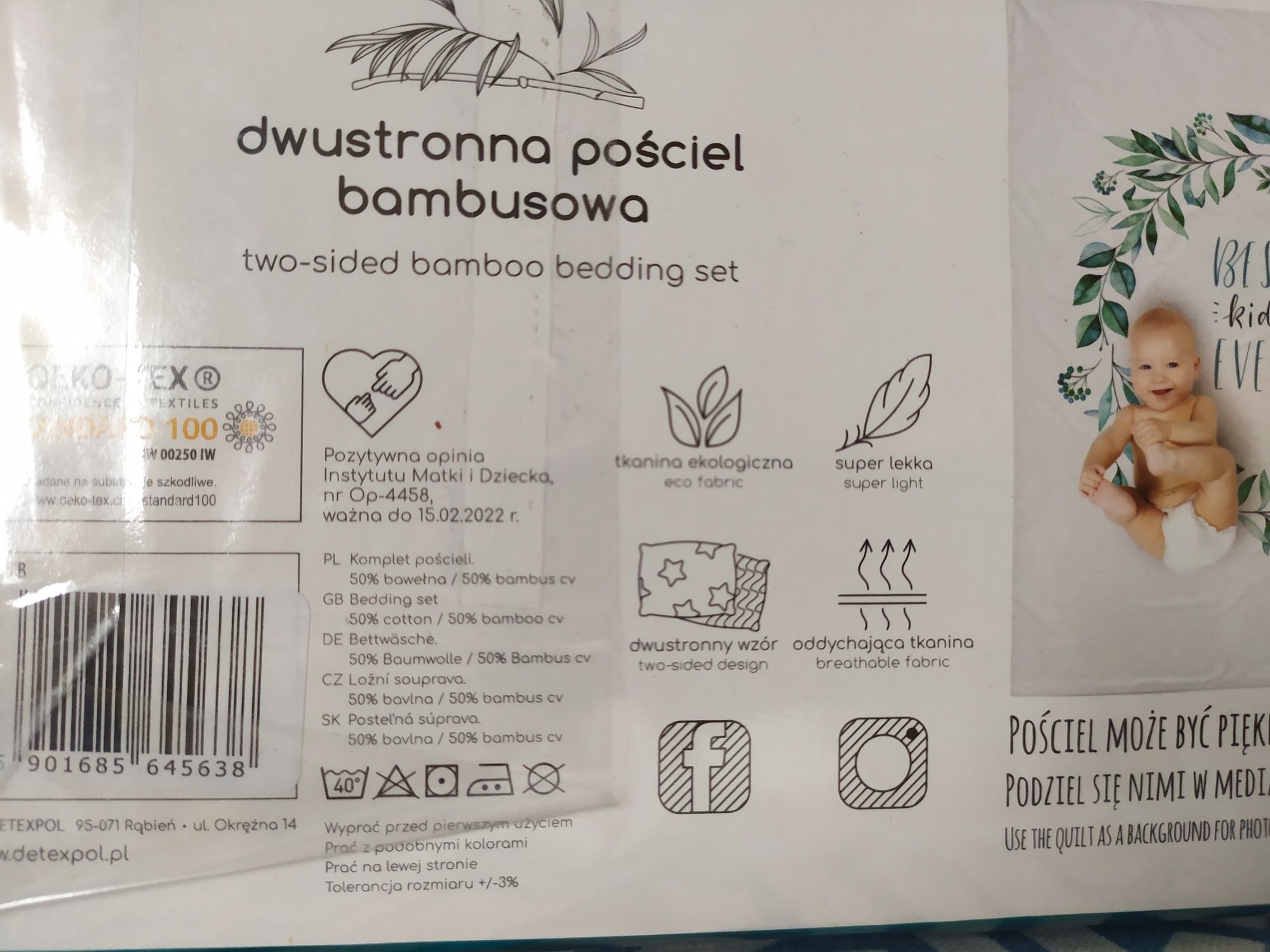 Dwustronna pościel bambusowa