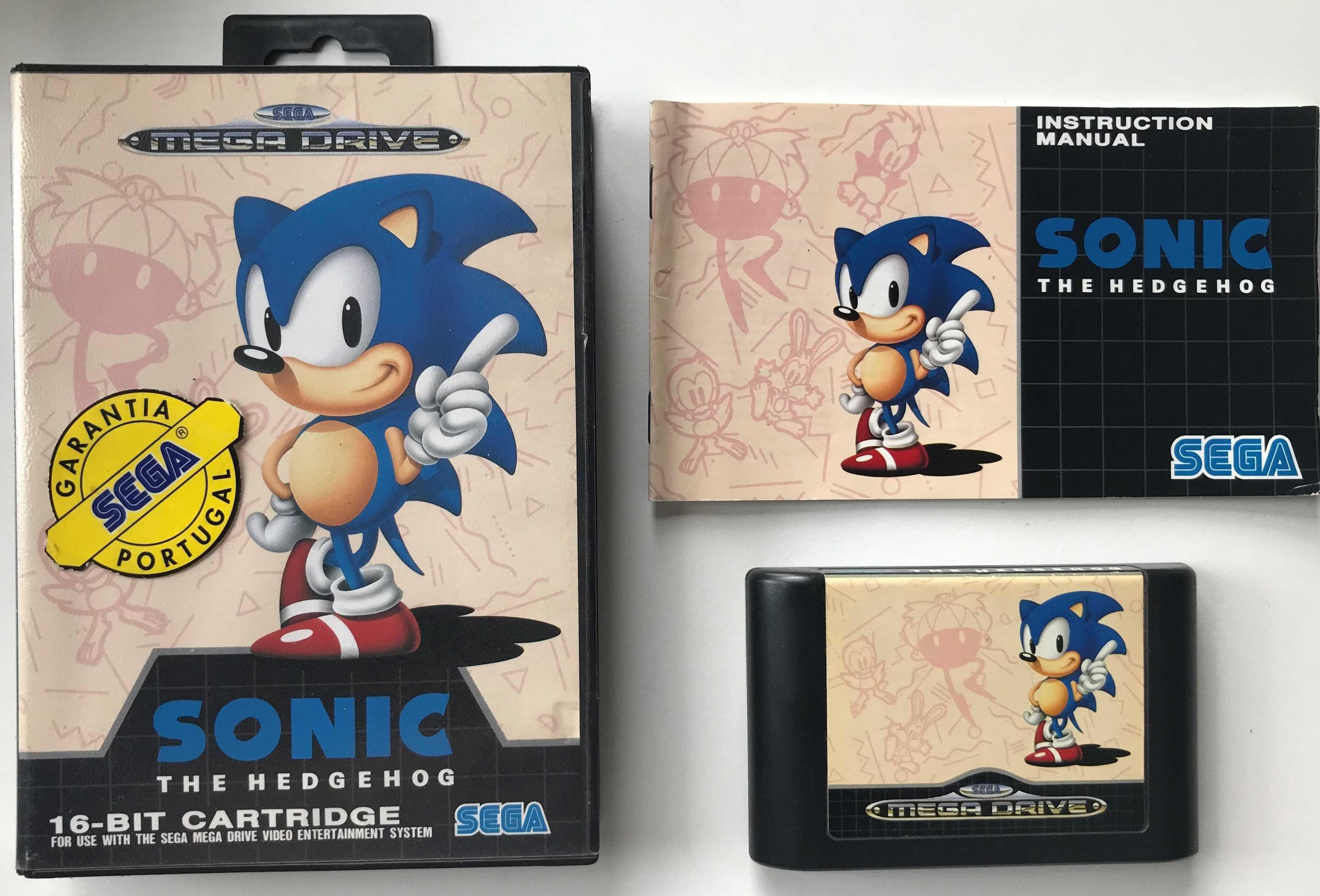 Jogo SEGA MEGADRIVE "SONIC The Hedgehog " Original c/ Manual / 1991