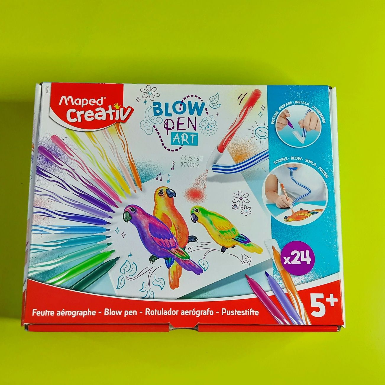 Фломастери, блоупени Maped Creativ. Blow Pens. 24 кольори