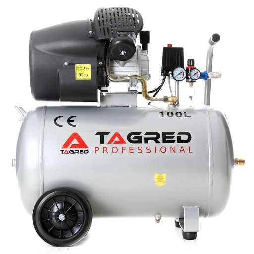 Kompresor Sprężarka 100L DWUTŁOKOWY V2 18W1 + SEPARATOR + OLEJ