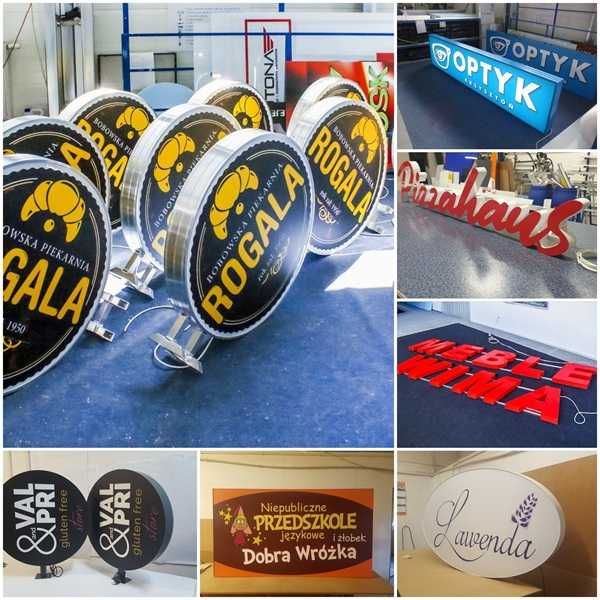 Kaseton reklamowy Litery 3D LED producent reklam Baner Logo Szyld