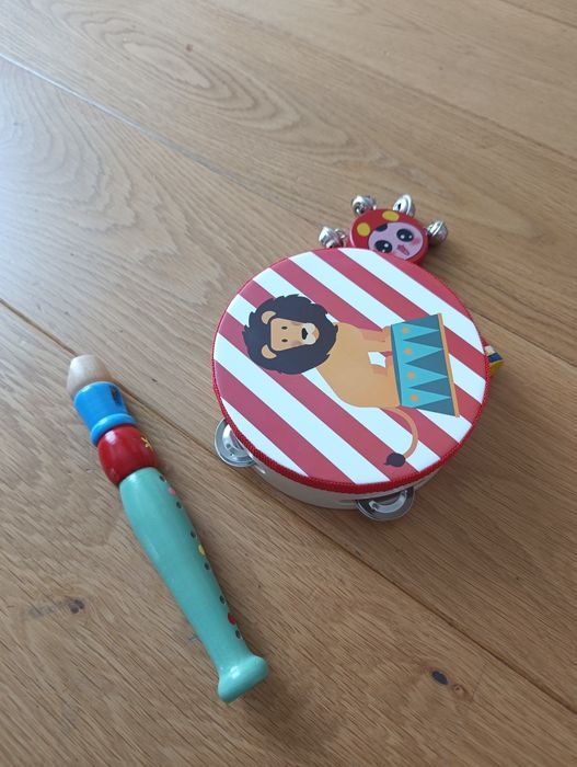 Drewniane instrumenty muzyczne,dla dzieci, zestaw