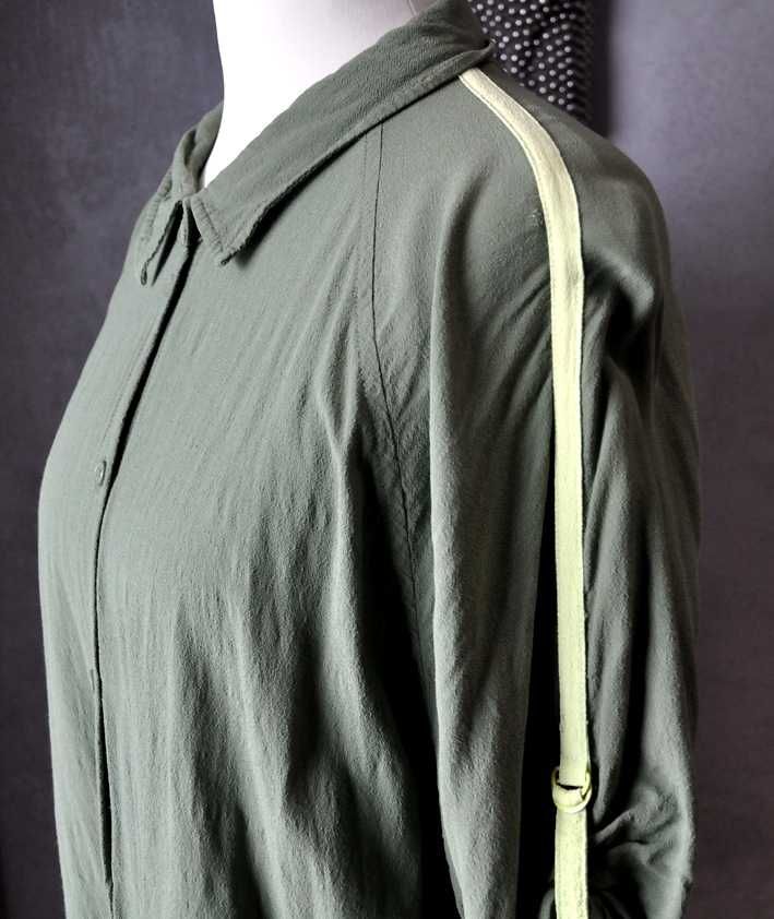 Tunika koszula khaki neon wiskoza XS S