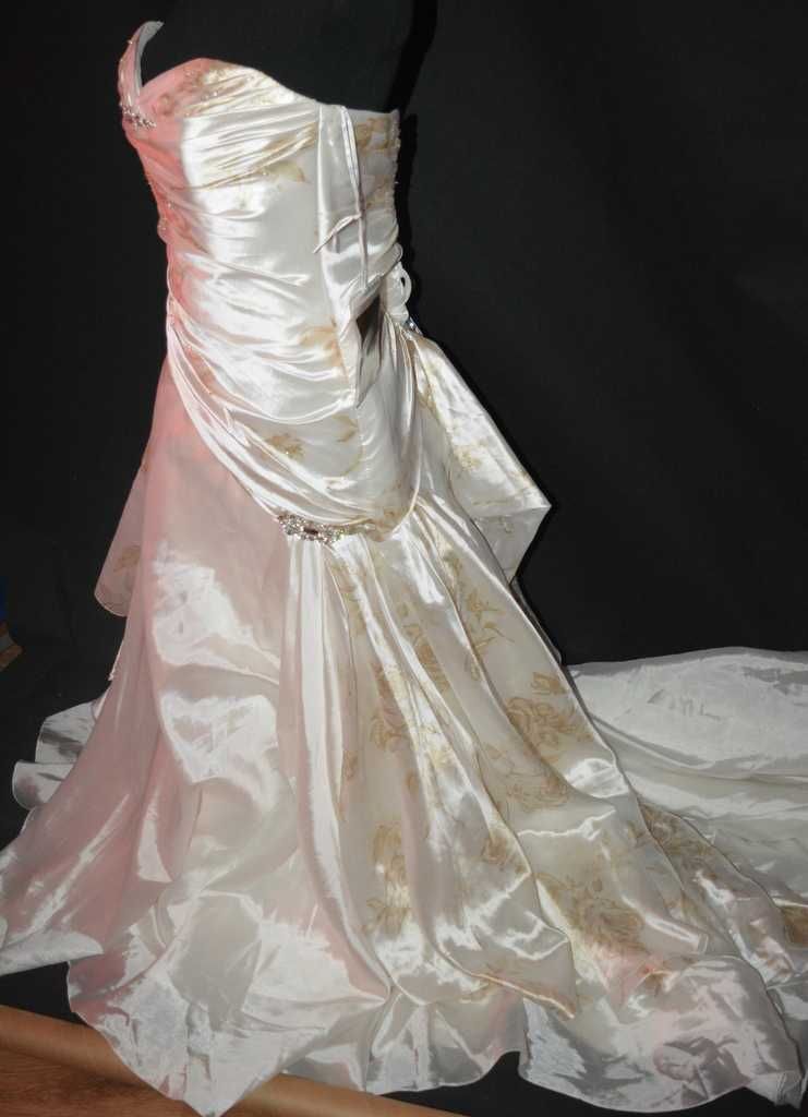 Suknia ślubna Sophia Tolli 38 Ivory + złote kwiaty