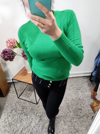 Bluzka sweterkowa żywa zieleń