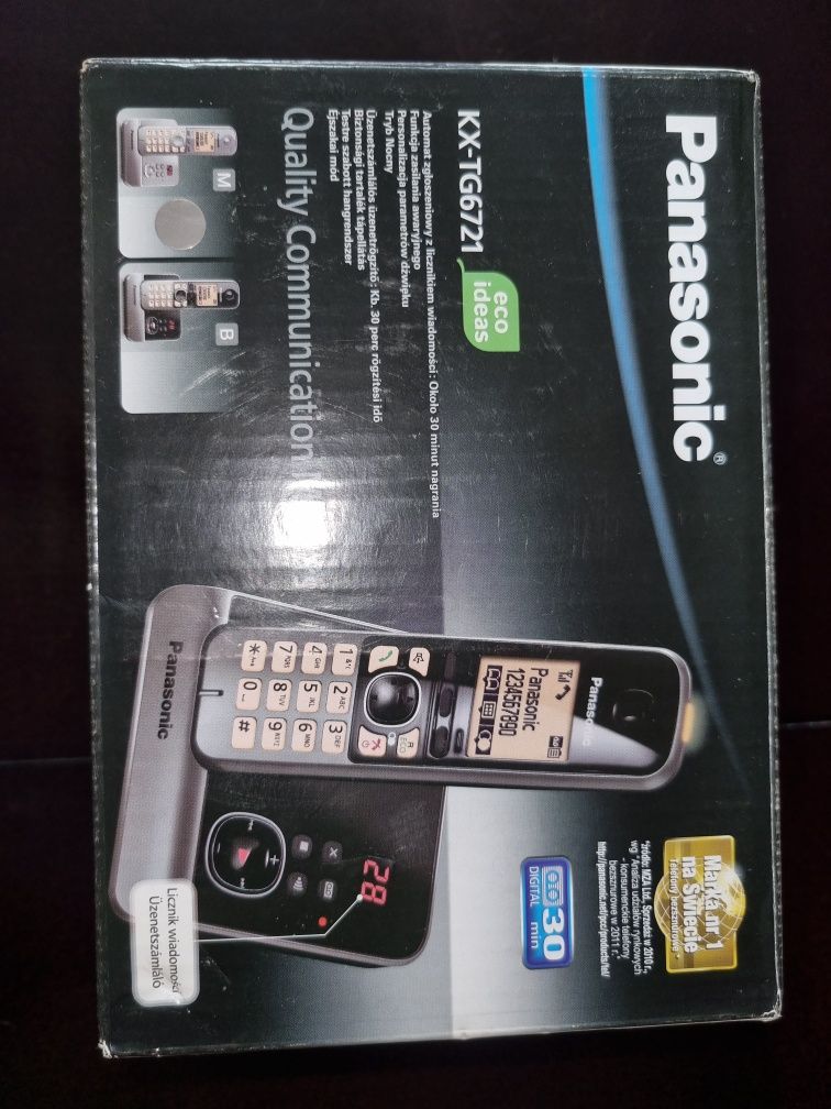 Telefon Panasonik z sekretarka stacjonarny