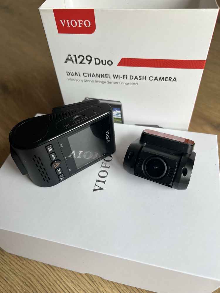 Wideorejestrator Viofo A129 Duo + zasilacz trybu parkingowego