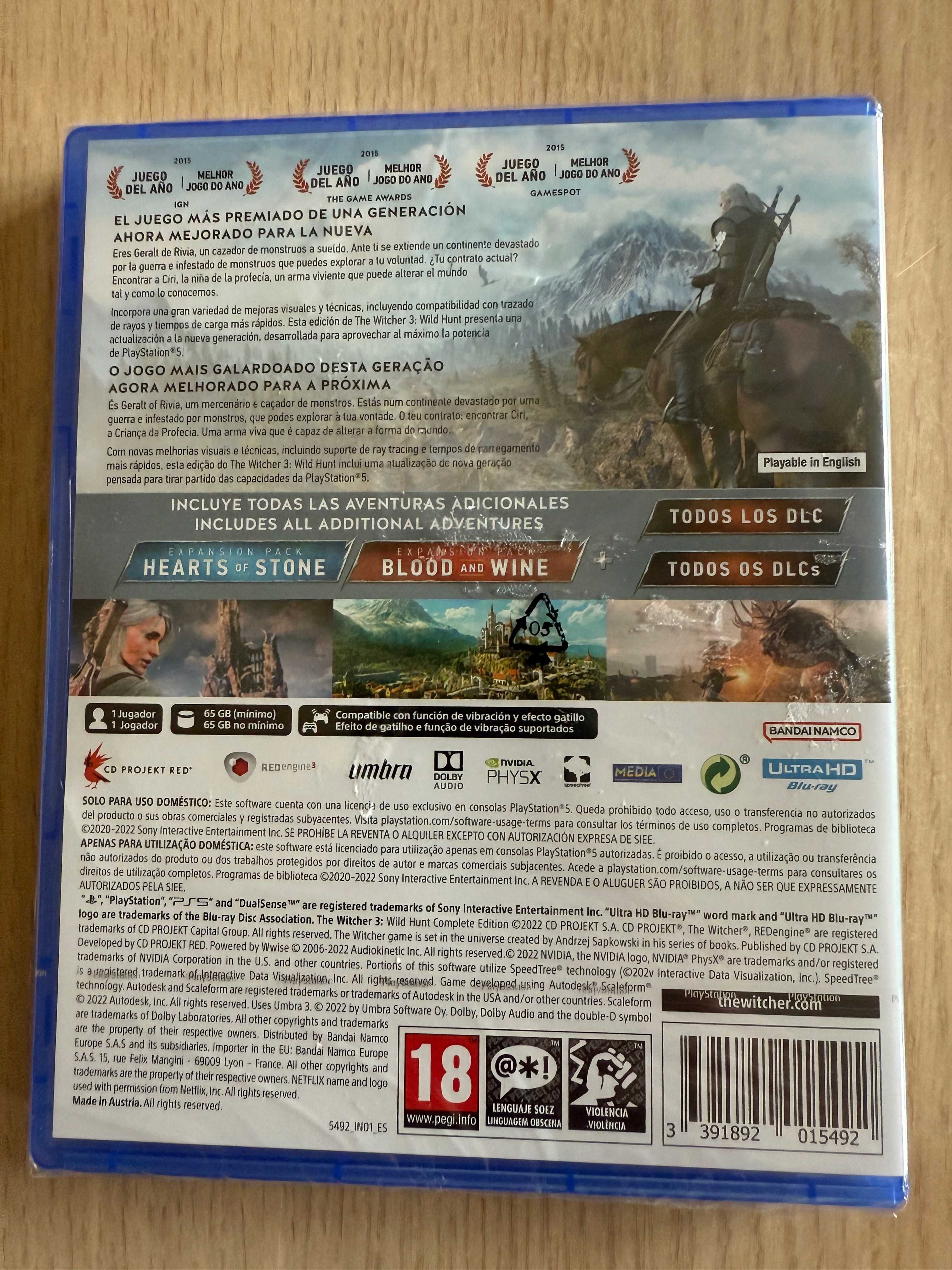 The Witcher 3 - Wild Hunt Complete Edition - PS5 - Novo