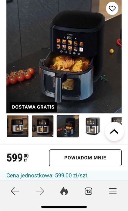 Frytkownica beztłuszczowa 1700W 6,5l