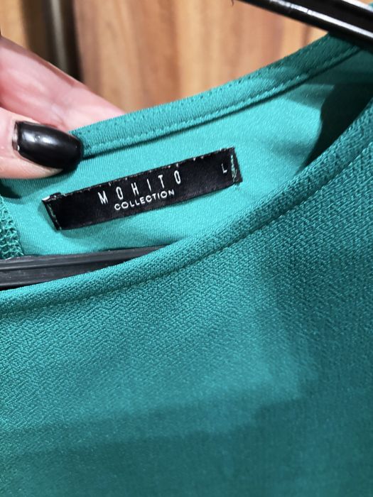 Zielona sukienka,prosta sukienka