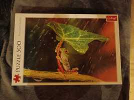 Puzzle 500 elementów trefl żabka deszcz