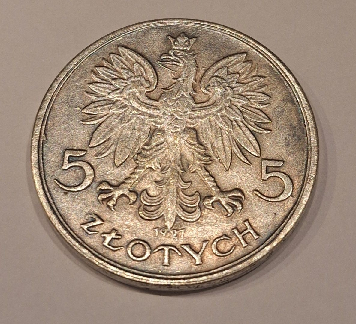 Piękna moneta 5 złotych Nike 1927 kopia
