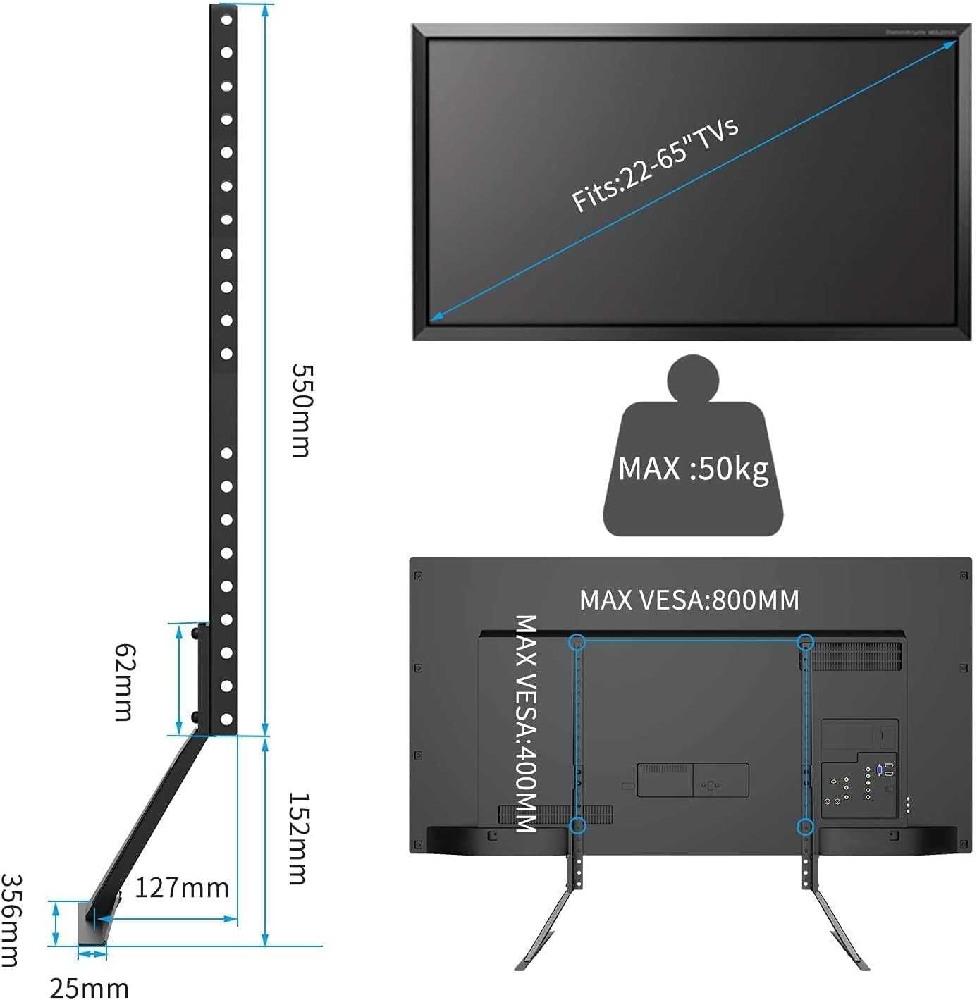 Suptek VESA Uniwersalny stojak nóżki do tv 22–65 cali LCD/LED/OLED