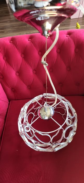 Lampa wisząca srebrna