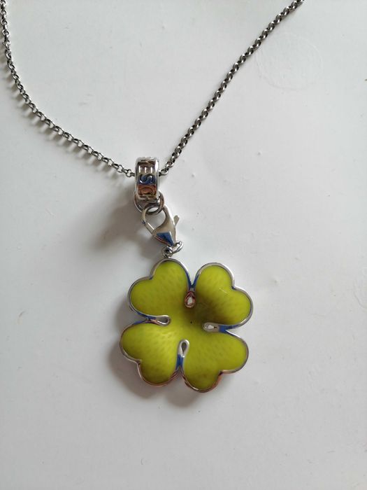 yes zawieszka charms srebrna koniczyna koniczynka