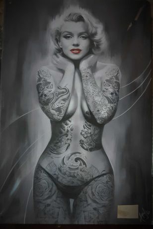 Marilyn Monroe Tatuagens Sexy - Poster de Metal