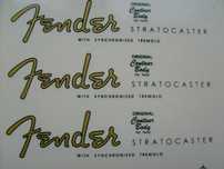 Gitara Fender Stratocaster Logo Naklejka