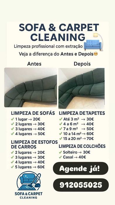 Limpeza de sofás